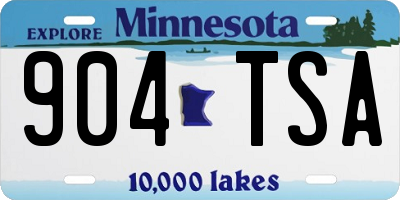 MN license plate 904TSA