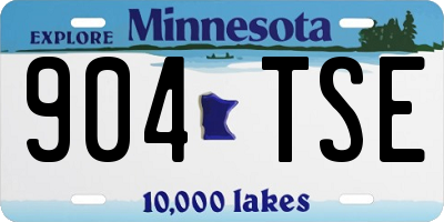 MN license plate 904TSE