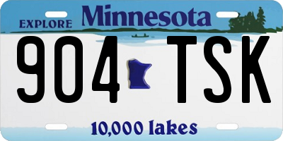 MN license plate 904TSK