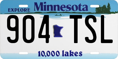 MN license plate 904TSL