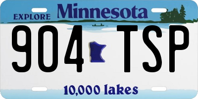 MN license plate 904TSP