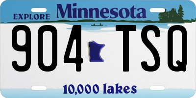 MN license plate 904TSQ