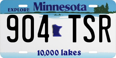 MN license plate 904TSR