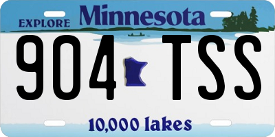 MN license plate 904TSS
