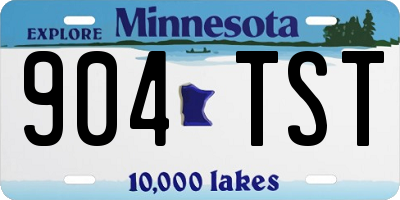 MN license plate 904TST