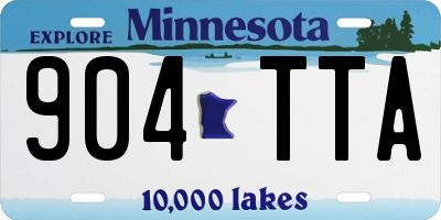MN license plate 904TTA