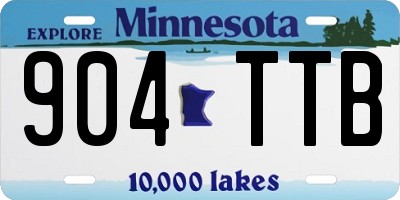 MN license plate 904TTB