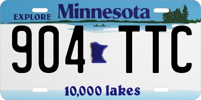 MN license plate 904TTC