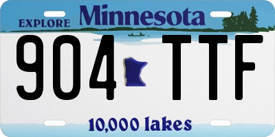 MN license plate 904TTF