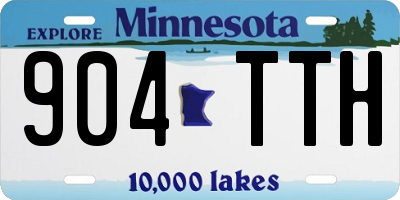MN license plate 904TTH