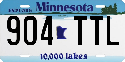 MN license plate 904TTL