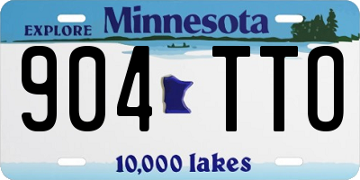MN license plate 904TTO