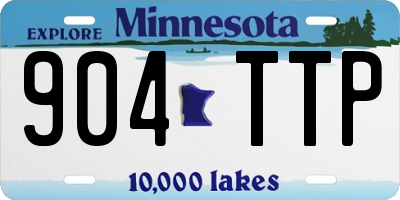 MN license plate 904TTP