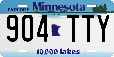 MN license plate 904TTY