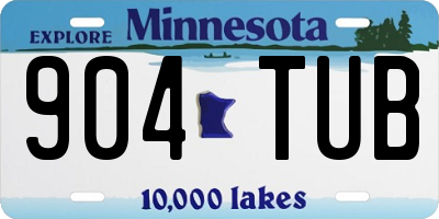 MN license plate 904TUB