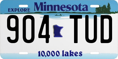 MN license plate 904TUD