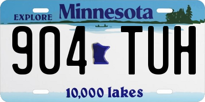 MN license plate 904TUH