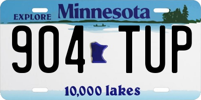 MN license plate 904TUP