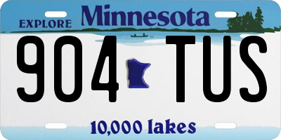 MN license plate 904TUS