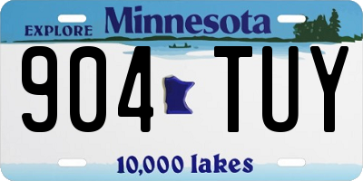 MN license plate 904TUY