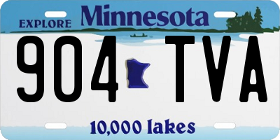 MN license plate 904TVA