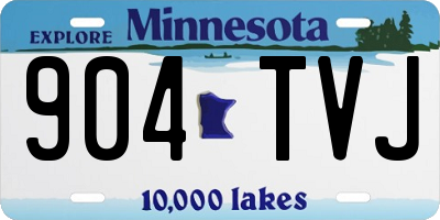 MN license plate 904TVJ
