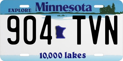 MN license plate 904TVN