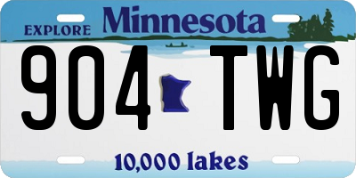 MN license plate 904TWG