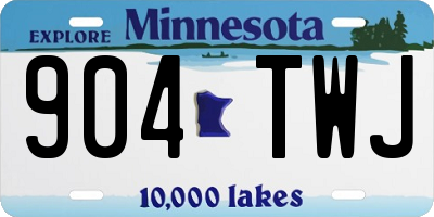 MN license plate 904TWJ