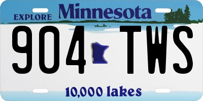 MN license plate 904TWS
