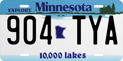 MN license plate 904TYA