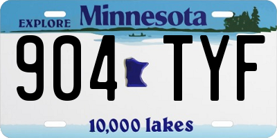 MN license plate 904TYF