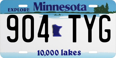 MN license plate 904TYG
