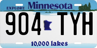 MN license plate 904TYH