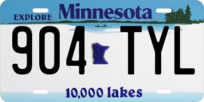 MN license plate 904TYL