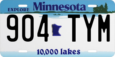 MN license plate 904TYM