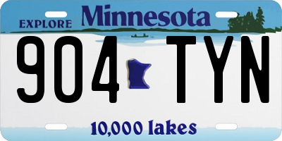 MN license plate 904TYN