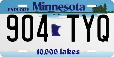 MN license plate 904TYQ