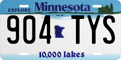 MN license plate 904TYS