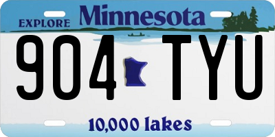 MN license plate 904TYU