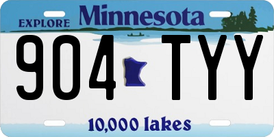 MN license plate 904TYY