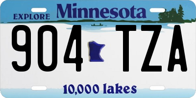 MN license plate 904TZA