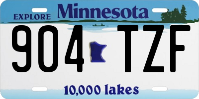 MN license plate 904TZF