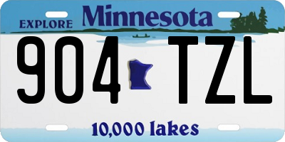 MN license plate 904TZL