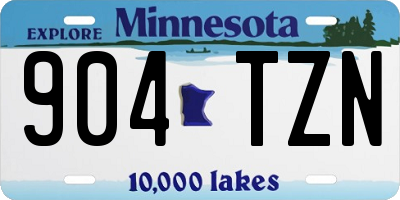 MN license plate 904TZN