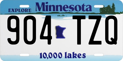 MN license plate 904TZQ
