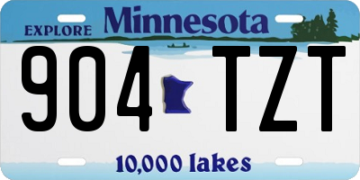 MN license plate 904TZT