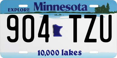 MN license plate 904TZU