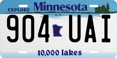 MN license plate 904UAI