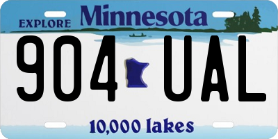 MN license plate 904UAL